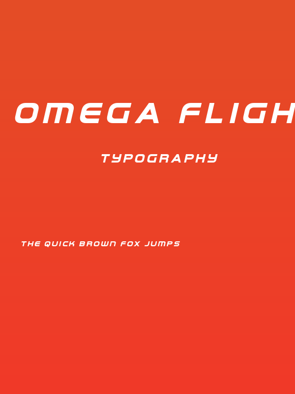Omega Flight Title Italic Poster