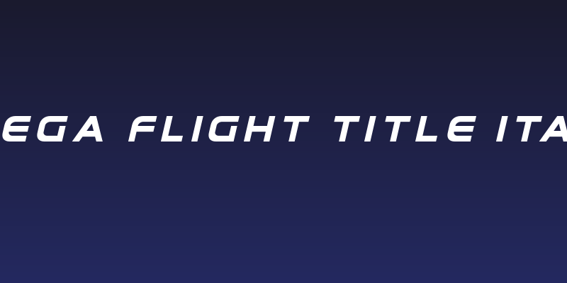 Omega Flight Title Italic Social Header