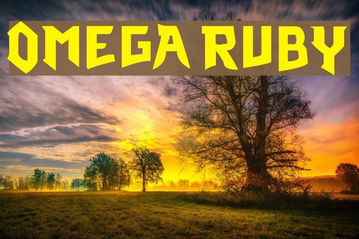 Omega Ruby Font examples