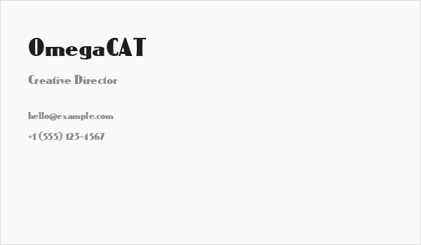 OmegaCAT Business Card