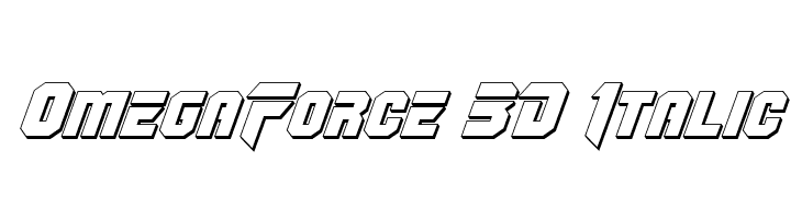 OmegaForce 3D Italic  免费字体下载