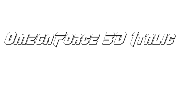 OmegaForce 3D Italic Logo