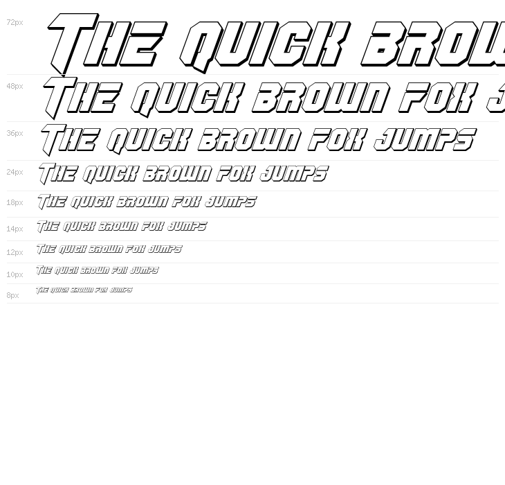 OmegaForce 3D Italic Waterfall