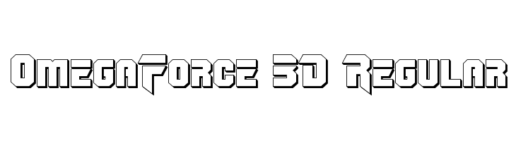 OmegaForce 3D Regular  font caratteri gratis