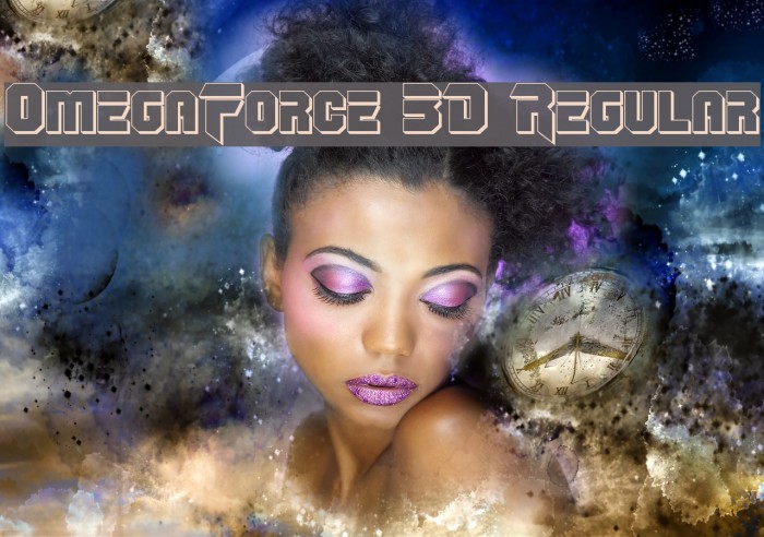 OmegaForce 3D Regular Font examples