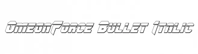 OmegaForce Bullet Italic  नि: शुल्क फ़ॉन्ट्स डाउनलोड