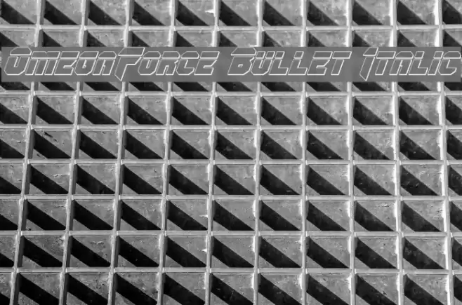 OmegaForce Bullet Italic Font examples