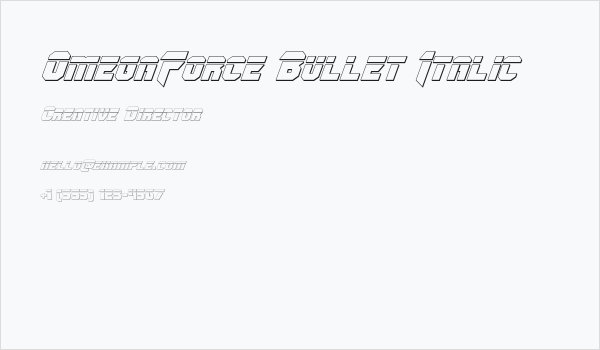 OmegaForce Bullet Italic Business Card