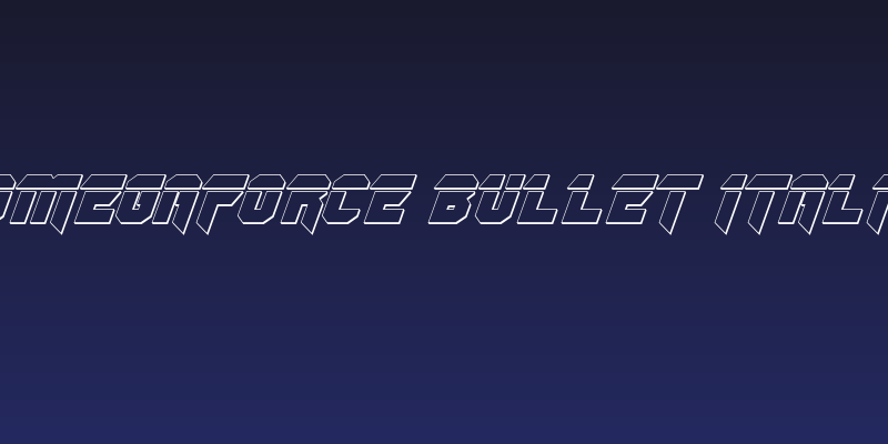 OmegaForce Bullet Italic Social Header