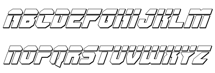 OmegaForce Bullet Italic Font LOWERCASE