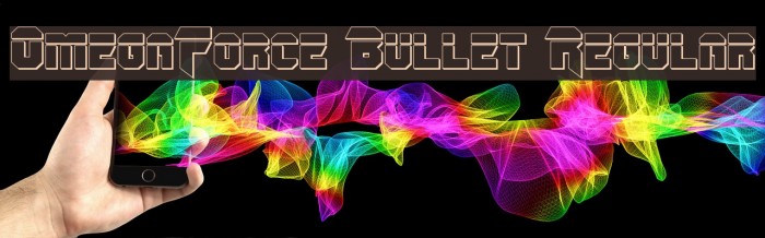 OmegaForce Bullet Regular Font examples