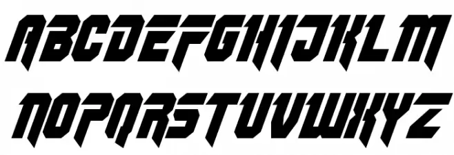 OmegaForce Condensed Italic Fonte MAIÚSCULAS