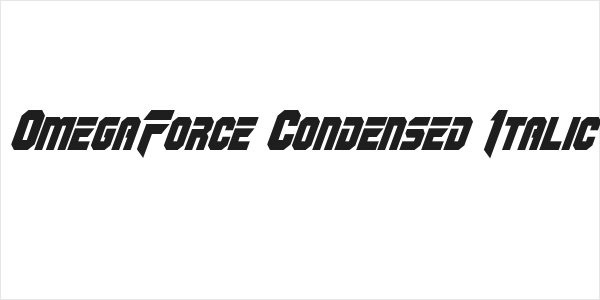 OmegaForce Condensed Italic Logo