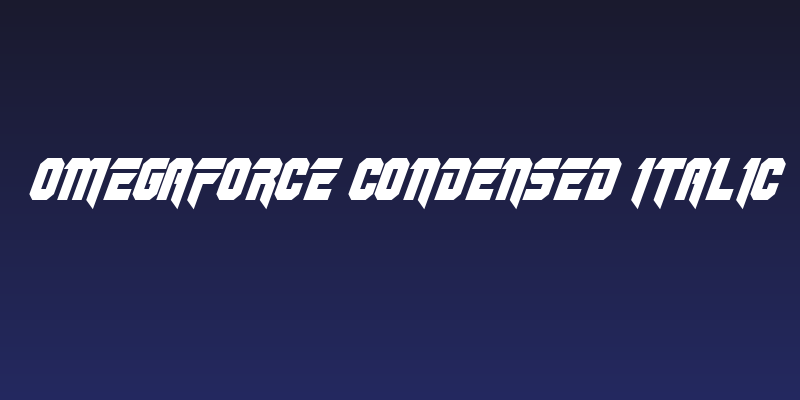OmegaForce Condensed Italic Social Header