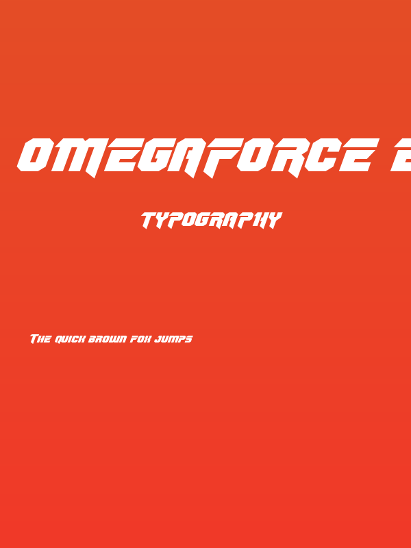 OmegaForce Expanded Italic Poster