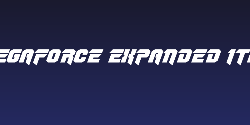 OmegaForce Expanded Italic Social Header