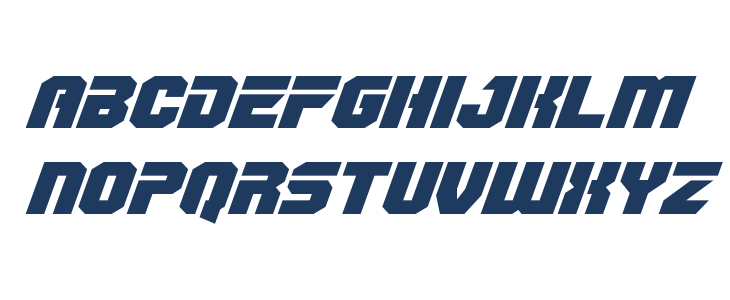 OmegaForce Expanded Italic Lowercase