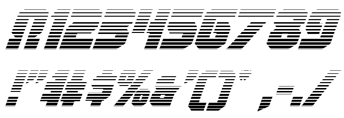 OmegaForce Gradient Italic Font OTHER CHARS
