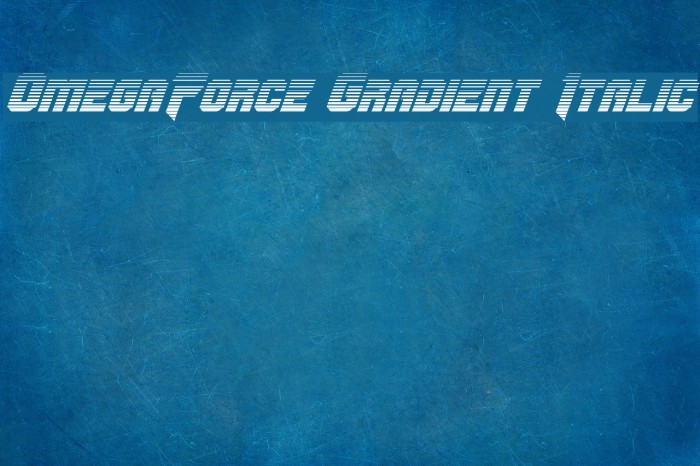 OmegaForce Gradient Italic Font examples