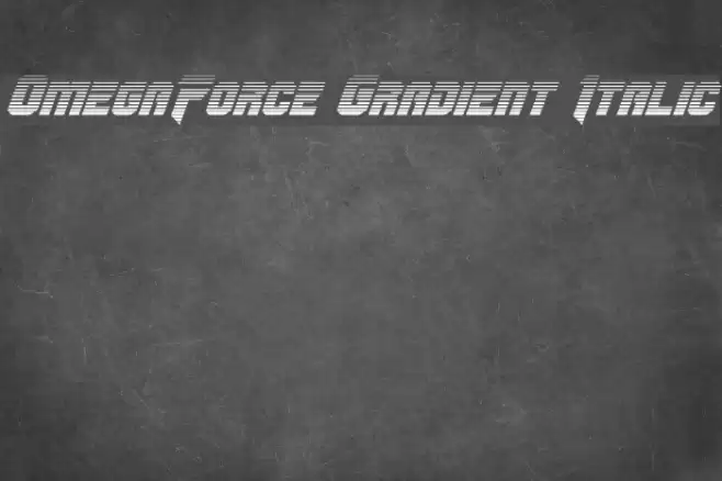 OmegaForce Gradient Italic Fonte examples