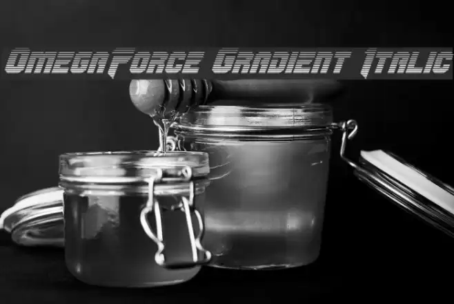 OmegaForce Gradient Italic Fonte examples