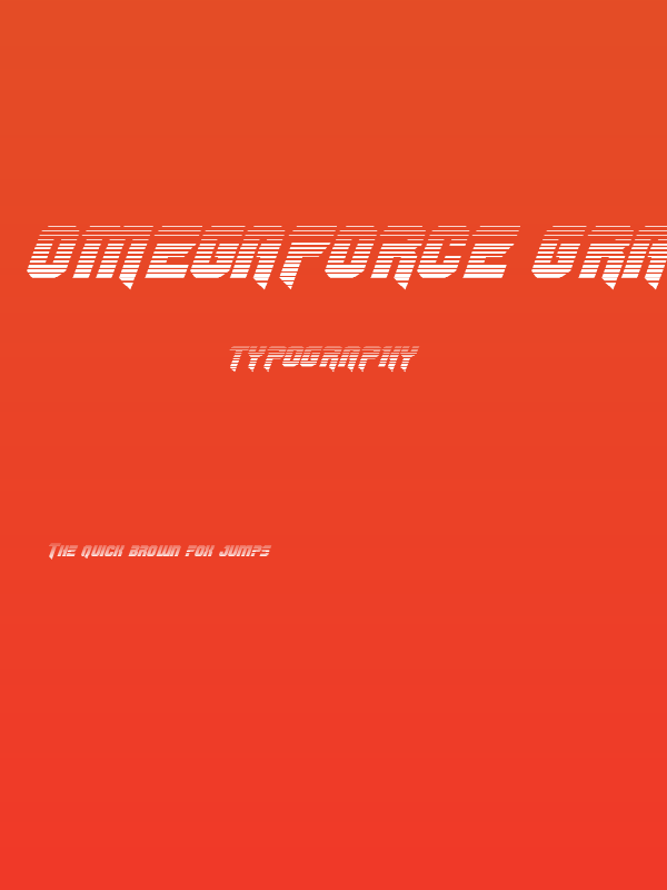 OmegaForce Gradient Italic Poster