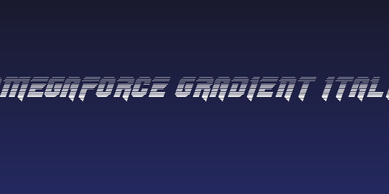 OmegaForce Gradient Italic Social Header