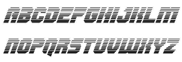OmegaForce Gradient Italic Font LOWERCASE