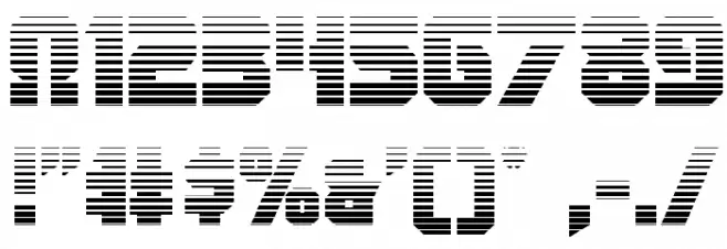 OmegaForce Gradient Regular Font OTHER CHARS