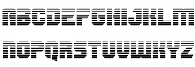 OmegaForce Gradient Regular Font Litere mici