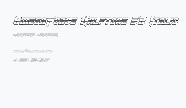 OmegaForce Halftone 3D Italic Business Card