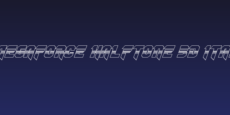 OmegaForce Halftone 3D Italic Social Header