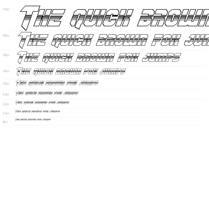 OmegaForce Halftone 3D Italic Waterfall
