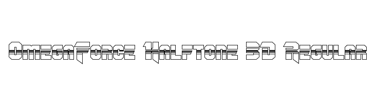 OmegaForce Halftone 3D Regular  नि: शुल्क फ़ॉन्ट्स डाउनलोड