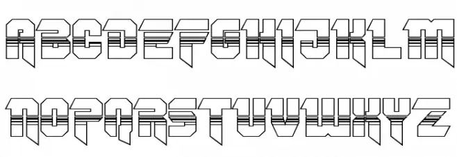 OmegaForce Halftone 3D Regular Fuentes MAYÚSCULAS