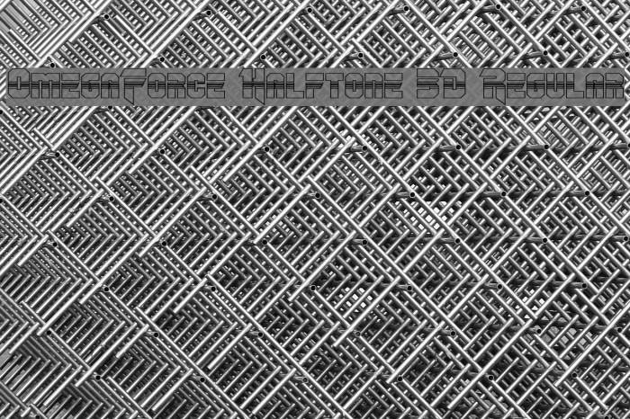 OmegaForce Halftone 3D Regular Font examples