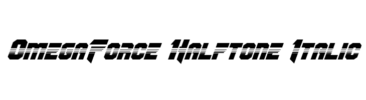 OmegaForce Halftone Italic  नि: शुल्क फ़ॉन्ट्स डाउनलोड