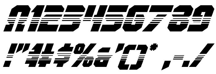 OmegaForce Halftone Italic Font OTHER CHARS