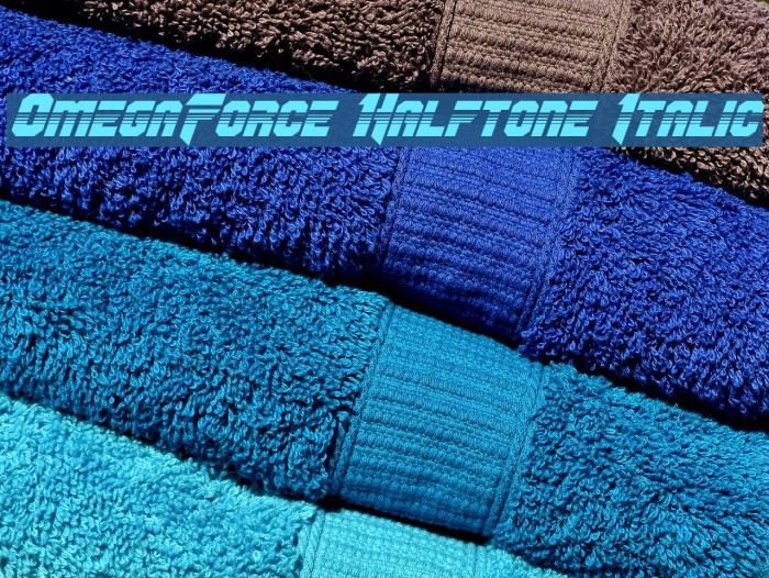 OmegaForce Halftone Italic Font examples