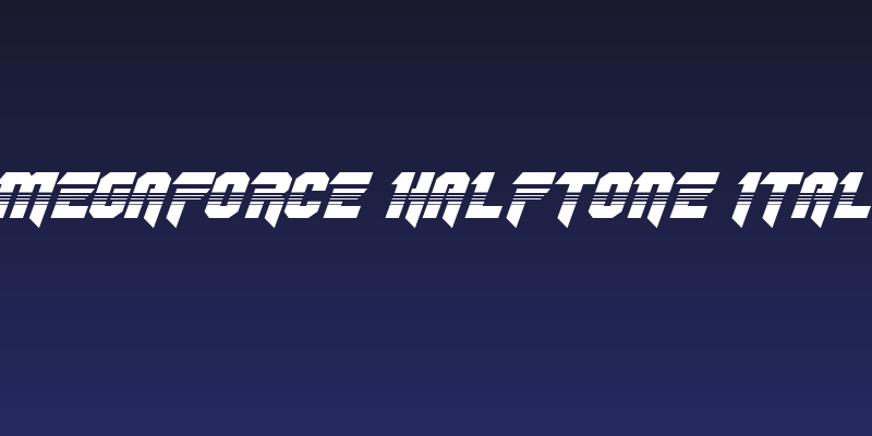 OmegaForce Halftone Italic Social Header