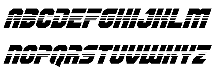 OmegaForce Halftone Italic Font LOWERCASE