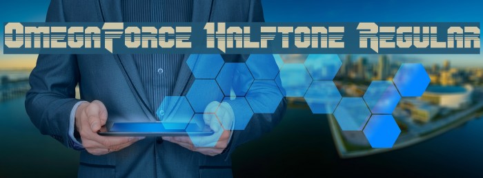 OmegaForce Halftone Regular Font examples