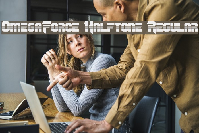 OmegaForce Halftone Regular Font examples