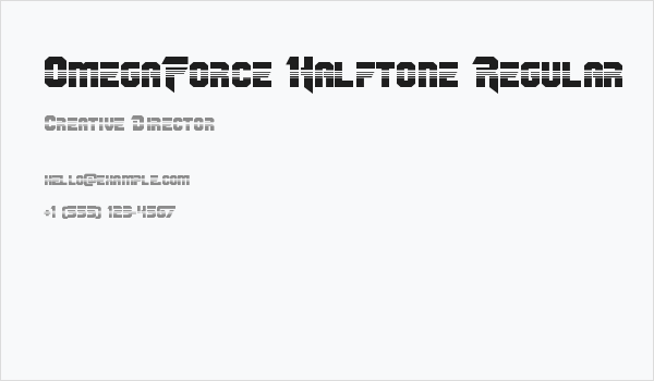 OmegaForce Halftone Regular Business Card