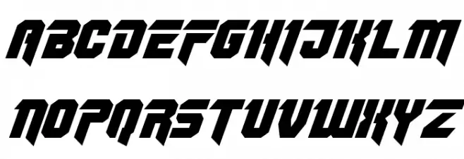 OmegaForce Italic Schriftart Groß