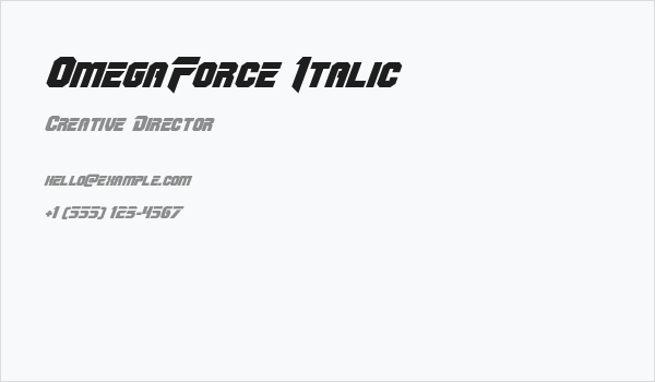 OmegaForce Italic Business Card