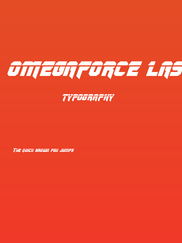 OmegaForce Laser Italic Poster