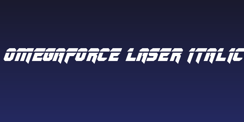 OmegaForce Laser Italic Social Header