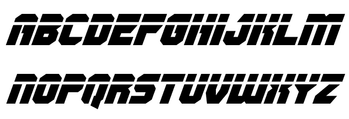 OmegaForce Laser Italic Font LOWERCASE