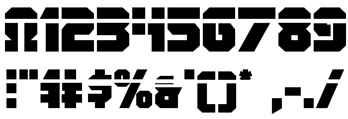 OmegaForce Laser Regular Font OTHER CHARS